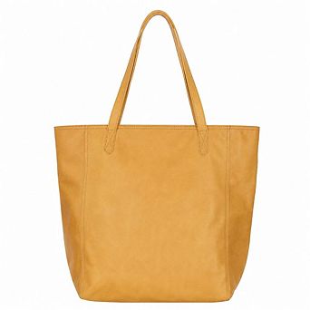 Tan Leather Shopper Tote