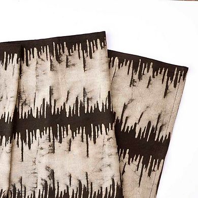 Neutral Block Print Table Runner
