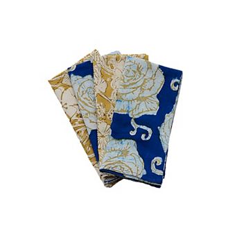 Mix & Match Block Print Cocktail Napkins Set of 4