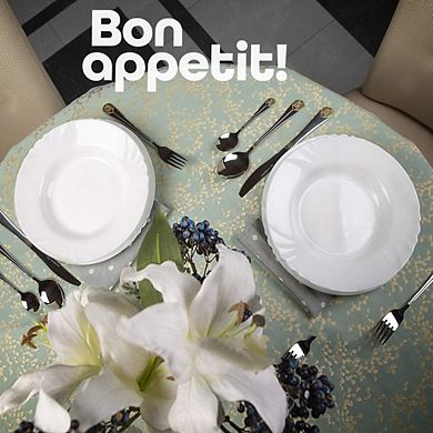 Limited Edition 24-Piece Silverware Set with Gold Accents, Flatware Service for 6