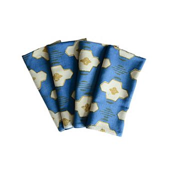 Modern Block Print Napkins Set of 4