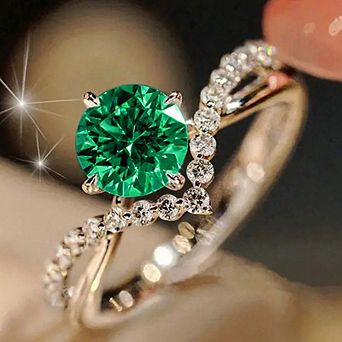 Fashion 4 Claws Cubic Zirconia Rings Female Proposal Finger Jewelry