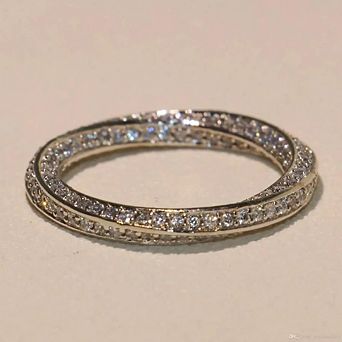 Exquisite Full Paved Zirconia Eternity Band Ring