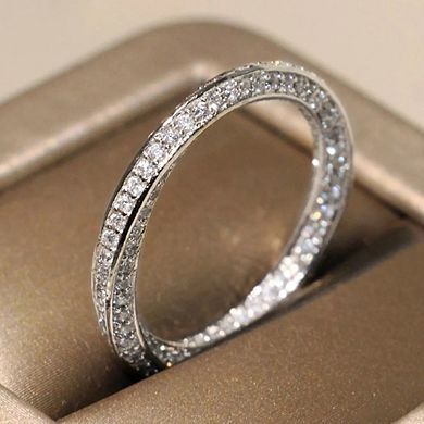 Exquisite Full Paved Zirconia Eternity Band Ring