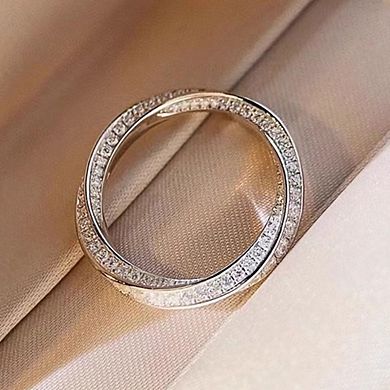 Exquisite Full Paved Zirconia Eternity Band Ring
