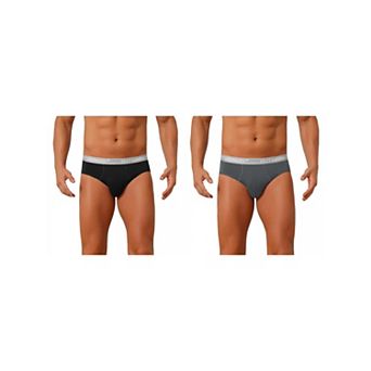 2 Packs Men's Contrast Color Stretch Elastic Waistband Breathable Underwear Briefs