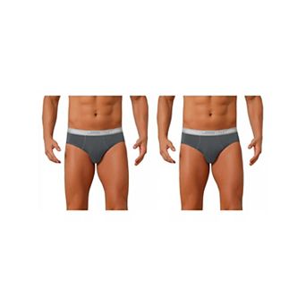 2 Packs Men's Contrast Color Stretch Elastic Waistband Breathable Underwear Briefs