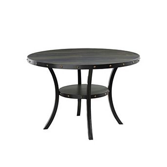 Biony Dining Collection Espresso Wood Railhead Dining Table