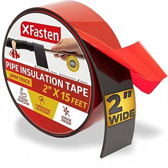 2"×15ft Heavy-Duty Foam Pipe Insulation Tape for HVAC Outdoor Pipes
