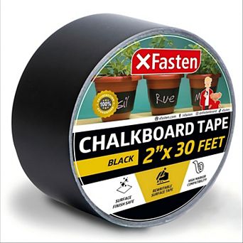 Black Chalkboard Tape Removable, Smudge Resistant Sticky Chalkboard Label Duct Tape
