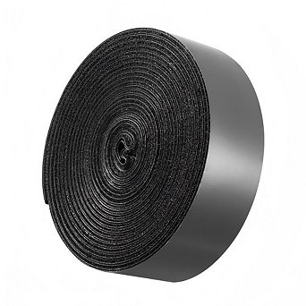 15 ft x 1.5 in Hook and Loop Tape Nylon Self Adhesive Strips Roll Black
