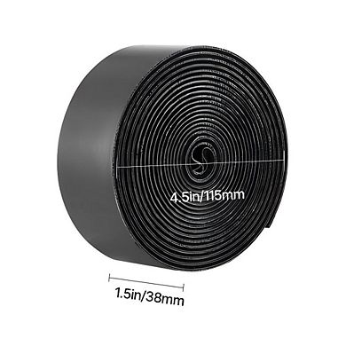 15 ft x 1.5 in Hook and Loop Tape Nylon Self Adhesive Strips Roll Black