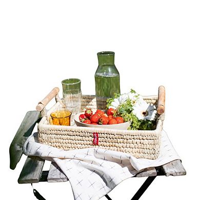 Serving Tray Woven Leaf