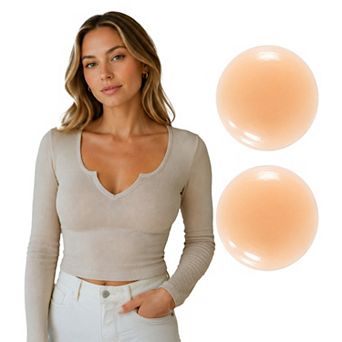 Lechery New York Allstick Circle Nipple Covers for Women Reusable Sticky Silicone Covers