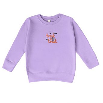 Embroidered Spiderweb Trick or Treat - Toddler Graphic Sweatshirt