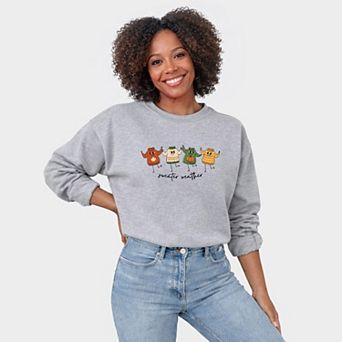 Sweater Weather Stick Figures - Women's Graphic Sweatshirt