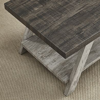 Athens Contemporary Wood Shelf End Table