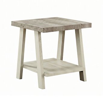 Athens Contemporary Wood Shelf End Table