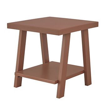 Athens Contemporary Wood Shelf End Table