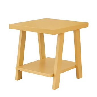 Athens Contemporary Wood Shelf End Table