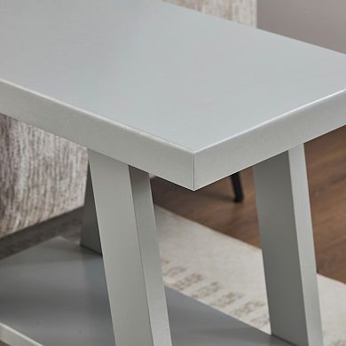 Athens Contemporary Wood Shelf Side Table