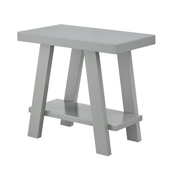 Athens Contemporary Wood Shelf Side Table