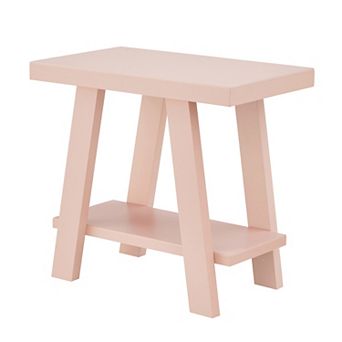 Athens Contemporary Wood Shelf Side Table