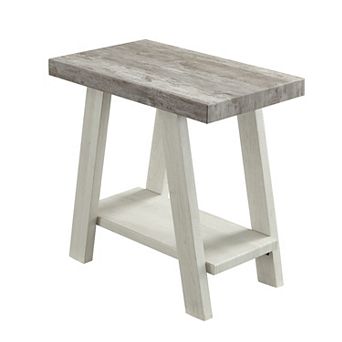 Ethens Contemporary Wood Shelf Side Table