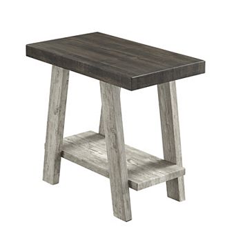 Ethens Contemporary Wood Shelf Side Table