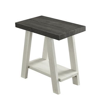 Ethens Contemporary Wood Shelf Side Table