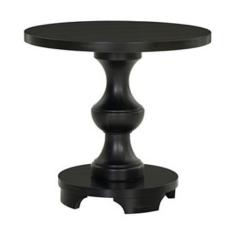 Caesar Traditional Round Pedestal End Table