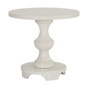Caesar Traditional Round Pedestal End Table