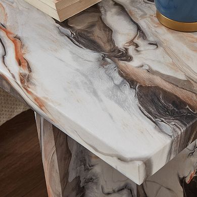Cavira Modern Faux Marble Living Room Side Table