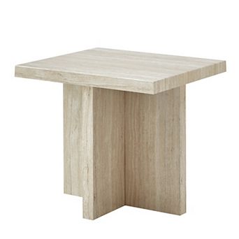 Cavira Modern Faux Marble Living Room Side Table