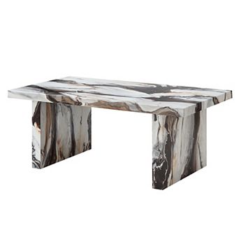 Cavira Modern Faux Marble Living Room Coffee Table