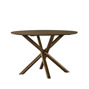 Arnott Round Dining Table, Walnut Finish