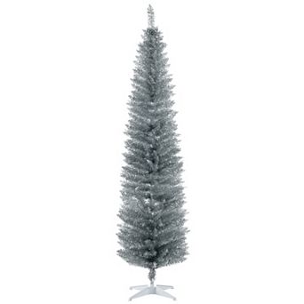 HOMCOM 7ft Artificial Pencil Christmas Tree, Xmas Tree with 499 Tips