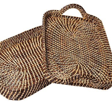 Rectangle Serving Tray Rattan Woven