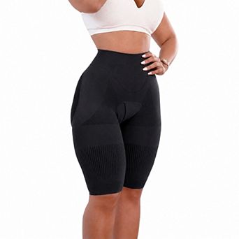 Women's Happy Shapewear No.7 Low Waist Above Knee Double Tummy Layer