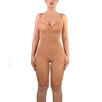 Yahaira Women's Happy Shapewear No.7 Bodysuit Double Tummy Layer Above Knee