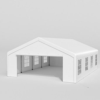 20x33 ft Heavy Duty Party Tent, Upgraded Galvanized Steel Frame Outdoor Canopy, with Mesh Screen