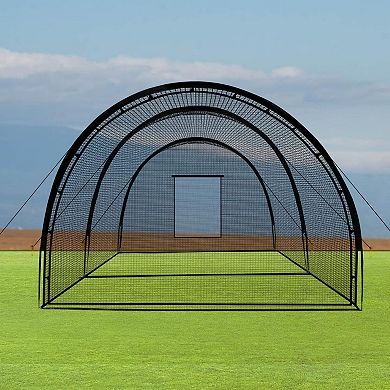 22FT Baseball Batting Cage with Frame & Net Heavy Duty Practice Hitting Pitching Golf Training