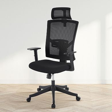 Ergonomic Mesh Office Chair 4D Adjustable Armrests, Dynamic Lumbar Support, Adjustable Headrest