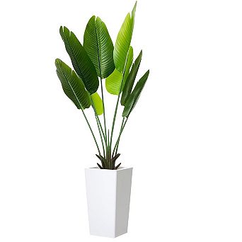 Artificial Banana Tree, Fake Potted Tropical Tree, Decorative Evergreen Tropical Plant