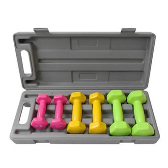 1+2+3 LBS Dumbbell Set for Women and Men, Neoprene Dumbbell Free Hand Weight Set