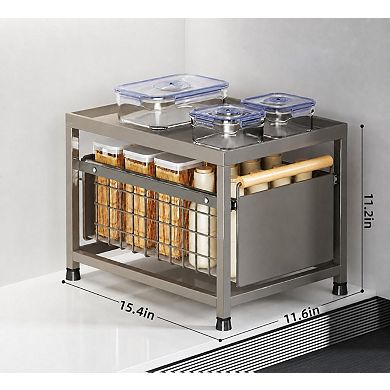 No-Install Sink Pull-Out Storage Rack Under Sink Organizer with Smooth Sliding Drawers