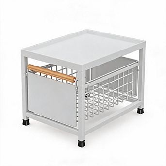 No-Install Sink Pull-Out Storage Rack Under Sink Organizer with Smooth Sliding Drawers