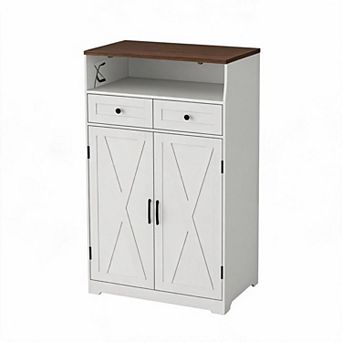 Modern Farmhouse Shoe Storage Cabinet for Entryway, Narrow Freestanding Shoe Rack Organizer