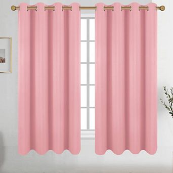 2 Panels Blackout Curtains Grommet Thermal Room Darkening Bedroom Drapes