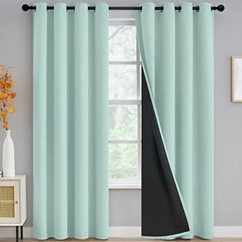 2 Panels Blackout Curtains Grommet Bedroom Living Room Thermal Insulated